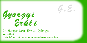 gyorgyi erkli business card